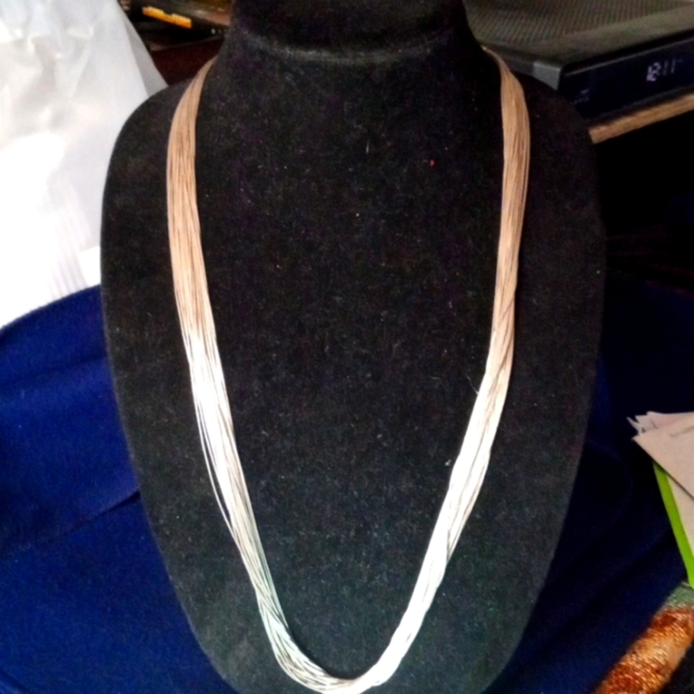Liquid silver necklace